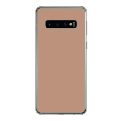 Produktbild von MuchoWow® Handyhülle Schutzhülle Hülle für Samsung Galaxy S10 Beige - Farbe - Rosa Silikon Softcase Handy Hülle - Handytasche
