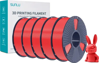 Image de filament d'impression 3D, diamètre 1,75 mm, température d'impression 185-195 °C, 5KG rouge cerise