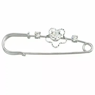 Produktbild von Sicherheitsnadel, Brosche Clips Pin Schmuck für Frauen – Silber, 6,5 x 1,9 cm