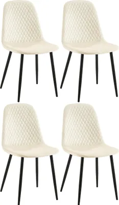 Produktbild von 4er Set Stühle Giverny Stoff - creme