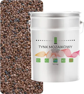 Obrázok produktu pre Hnedá mozaiková omietka z umelej živice, trieda 1, 12,5 kg, mrazuvzdorná