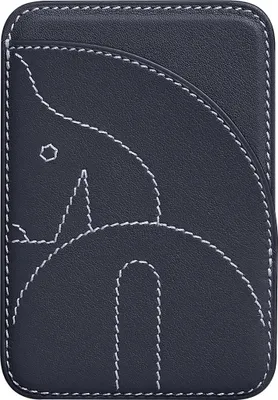 Immagine prodotto di INF Porta Carte Magnetico inPoliuretanoPelle con Funzione Supporto per Telefono Blu