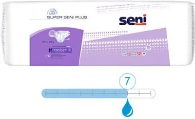 Produktbild von Inkontinenzhosen Seni Super Plus x-Large, Hüfte 130 bis 170 cm(1 Karton: 3 x 30 Stück)>>>>