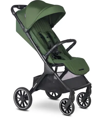 Obrázek produktu pro Kočárek Easywalker Jackey² XL, pro děti od 0 do 22 kg, automatické složení během jedné sekundy, prostorný kočárek s XL koly, sluneční stříškou a nákupním košíkem, kompatibilní s autosedačkou - tmavě zelená barva