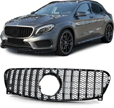 Produktbild von Sport Kühlergrill Grill Schwarz glänzend für Mercedes GLA X156 13-16