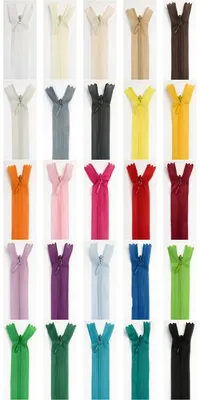 25 unsichtbare Reißverschlüsse, 50 cm, sortiert, je 1 Farbe