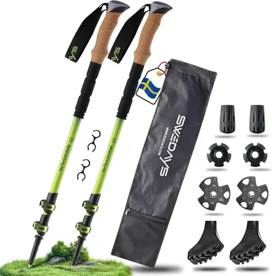 Produktbild von Trekkingstöcke 63-135 cm, Aluminium oder Carbon, Korkgriff, für Hiking