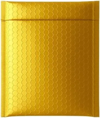 Obrázok produktu pre Poštová obálka s bublinkovou fóliou, metalická, E15, 220 x 265 mm, zlatá farba