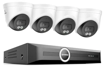 Productafbeelding van Beveiligingscamerasysteem, AI-detectie, intelligente nachtzicht, 4 camera's, zonder abonnement