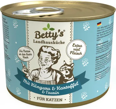 Produktbild von Bettys Landhausküche Katze mit Känguru & Kartoffel 200 g