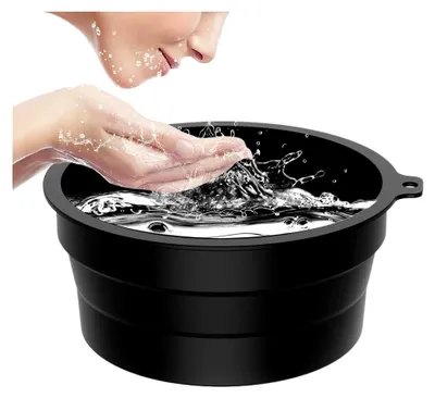 Produktbild von Gesichtsschale für Eisbad - Faltbare Schale zur Hautpflege | Eintauchschale für Porenstraffung | Silikon für die Anwendung zu Hause oder im Spa