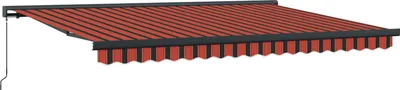 Obrázok produktu pre vidaXL Zatiahnuteľná markíza červená a čierna 450 x 300 cm