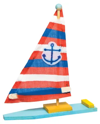 Produktbild von Bastelset Segelboot 19 cm 2 Stück zum Bemalen für Kinder, Baker Ross