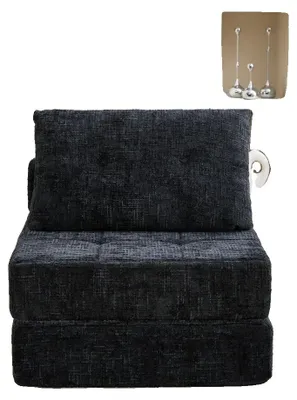Obrázek produktu pro Skládací matrace, pohodlná, moderní design, černá, jedno sedadlo
