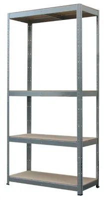 Produktbild von Kellerregal Alligator | HxBxT 180x90x40 cm | Fachlast 175 kg | Verzinkt | Lagerregal, Kellerregal, Regal, Werkstattregal, Metallregal, Fachbodenregal