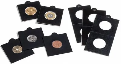Produktbild von Münzrähmchen MATRIX, schwarz, 20 mm, selbstklebend, 100er-Pack