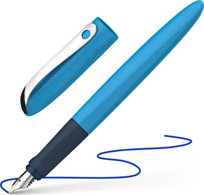 Immagine prodotto di Schneider 162113 Stilografica Wavy - pennino A, cartuccia, blu