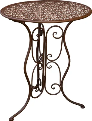 Produktbild von Runder Gartentisch Modell Lani aus Metall, Antik, Ø 60 cm, 72 cm hoch