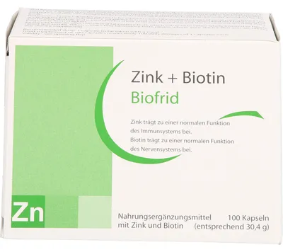 Produktbild von Biofrid Zink + Biotin Kapseln, 100 St. Kapseln