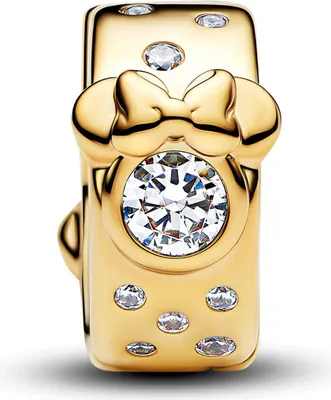 Image de PANDORA X DISNEY Charm Clip Mickey Mouse & Minnie Mouse or