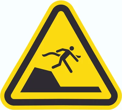 Produktbild von Aufkleber Dreieck Warnung unvermittelte Tiefenänderung Symbol D30mm