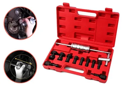 Imagen del producto de Juego de extractores para rodamientos internos, 12 piezas, material de aleación, para rodamientos de 8-32 mm, diseño compacto, uso versátil en automóviles
