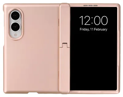 Imagen del producto de Funda trasera de color para Samsung Galaxy Z Fold 8 con soporte, color dorado