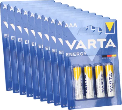 Image de 40x Varta Energy AlMn AAA 1,5V Micro Pile sous blister de 4 pièces