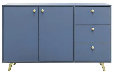 Produktbild von Kommode Siena Sideboard 138X86X41 Cm 2 Türen 3 Schubladen Blau