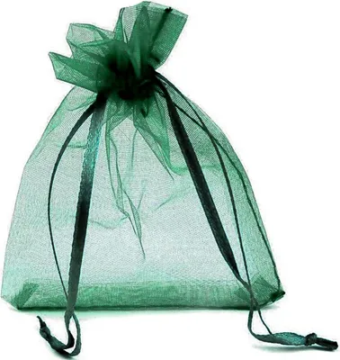 Produktbild von 10 Organza-Beutel, ca 85 x 110 mm tannengrün #34