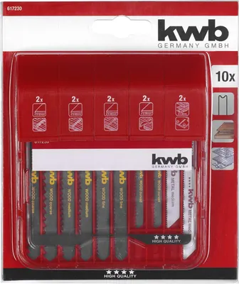 Produktbild von kwb 10-tlg. Stichsägeblatt-Set für Holz und Metall