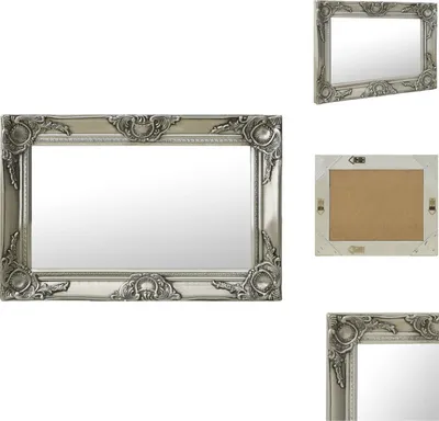 Immagine prodotto di vidaXL Specchio da parete in stile barocco 60x40 cm argento - Specchio