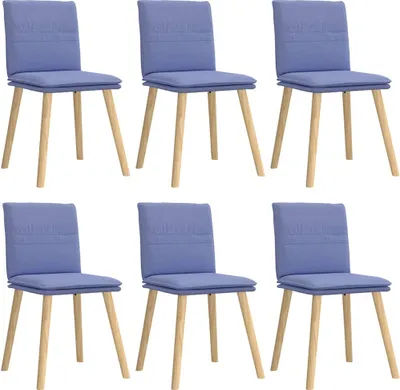 Produktbild von Esszimmerstühle 6 Stk. Jeansblau Stoff