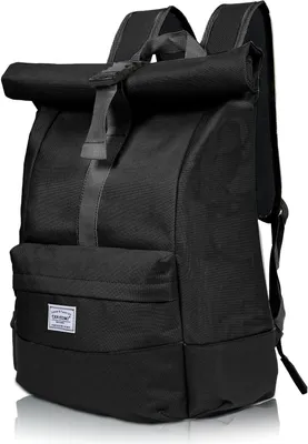 Produktbild von Mofut Freizeitrucksack Arbeitsrucksack Groß Damen lässiger Rolltop Rucksack Herren Backpack, mit Laptopfach bis 15,6 zoll, Modern Rolltop Daypack