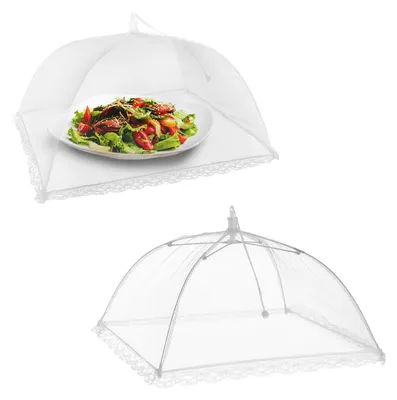 Produktbild von Faltbares Moskitonetz, 2 Moskitoabdeckungen, Esszelt, Obstabdeckung, Kuchenabdeckung für Speisen, Grillabende, Partys, Buffets, Camping
