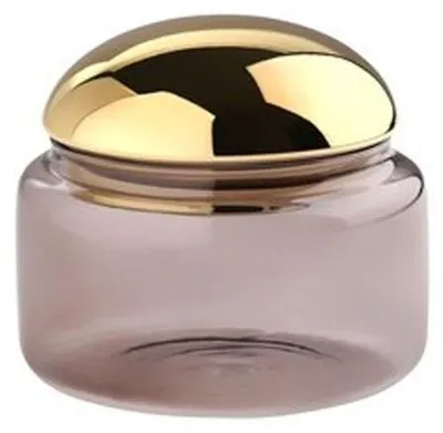 Produktbild von Gift Company Dose mit Deckel Voile Glas Grau Gold