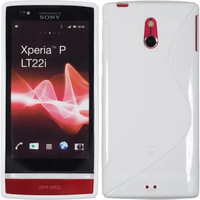 Produktbild von PhoneNatic Case kompatibel mit Sony Xperia P - weiß Silikon Hülle S-Style + 2 Schutzfolien