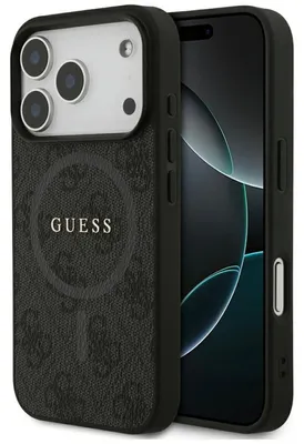 Zdjęcie produktu dla Etui Guess 4G Ring Classic Logo Magsafe Do Iphone 17 Pro Max - Czarne