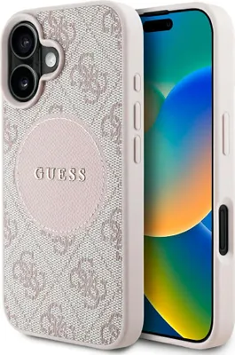 Obrázok produktu pre GUESS 3666339426774, Ochranný obal, Apple, Apple iPhone 16, 16 cm (6.3"), Ružová