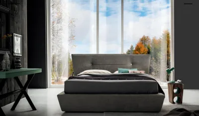 Produktbild von Designer Bett Schlafzimmer Betten Textil Leder Hotel Luxus Polster Samt Stoff