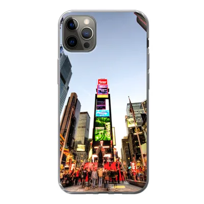 Produktbild von MuchoWow® Handyhülle Schutzhülle Hülle für iPhone 13 Pro Max New York - Nacht - Platz Silikon Softcase Handy Hülle - Mobiltelefon