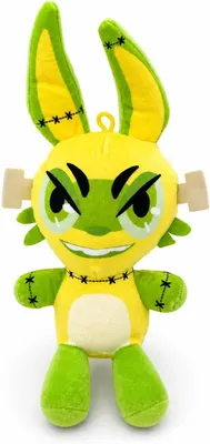 Produktbild von Zombie Hase Kuscheltier 18 cm Grün Plüschtier im Zombie-Devil-Design Weiches Stofftier Geschenk für Kinder