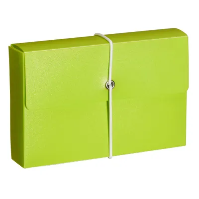 Zdjęcie produktu dla M&M 66030331 Karteikasten DIN A7 für 100 Karteikarten lime-green mit Deckel