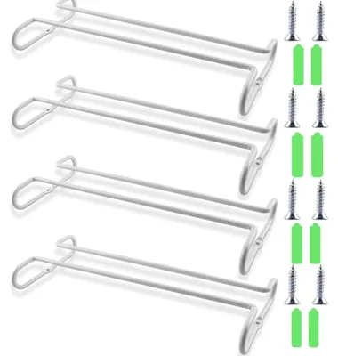 Productafbeelding van Wijnfleshouder, metalen, voor wandmontage, set van 4