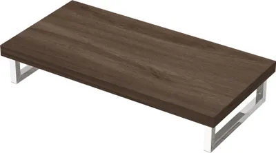 Produktbild von Mai & Mai Waschbeckenauflage 50x120cm inkl. Edelstahlkonsolenträger Waschtischhalter gebürstet Eiche