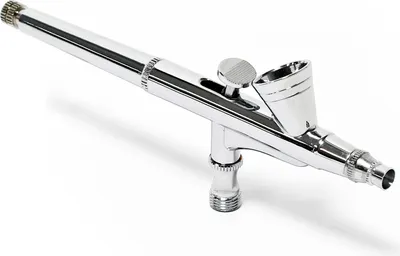 Produktbild von Wiltec Airbrush Pistole Typ 135 mit Double Action Funktion, Düse Ø 0,3 mm, 2 ml Farbbecher, Pipette, Adapter für Modellbau, Nailart usw.