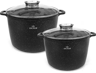 Obrázok produktu pre Sada 2 Mramorových Hrncov 10L + 6,2L Vysoká Zilner Zl-7011