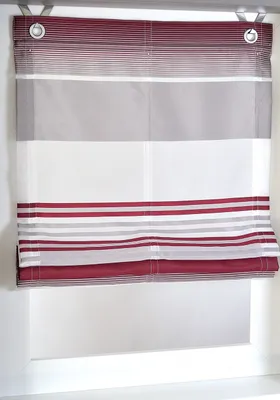 Produktbild von Raffrollo Ösenrollo Modern Jamaica Querstreifen ca. 100 x 130 cm, aubergine