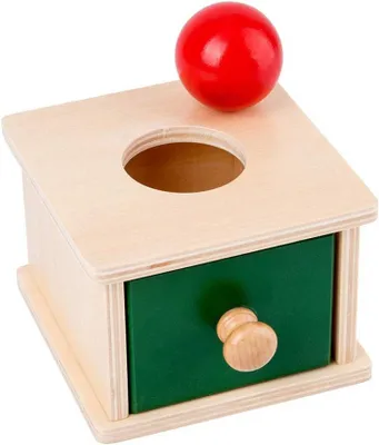 Productafbeelding van Montessori Houten bol - Speelgoed - Hand-oog-coördinatie - Balbox - Leshulp - Voorschoolse opvoeding - Speelgoed voor kinderen - Peuters