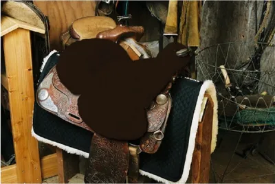 Produktbild von Engel Reitsport Lammfell Sattelsitzbezug Western mit Horn (Sabez3) Mocca